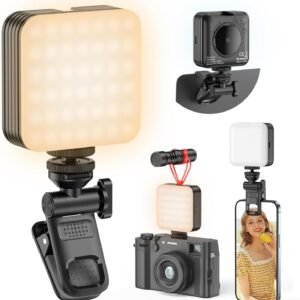80 LED Selfie Light, Phone Light with Clip & 1/4 in Screw Hole